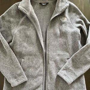 North Face heather gray jacket women’s size large